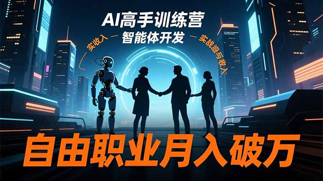 (16602期)AI高手训练营,ChatGPT,Midjourney,智能体开发,自由职业月入破万