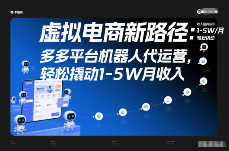 虚拟电商新路径：多多平台机器人代运营，轻松撬动1-5W月收入