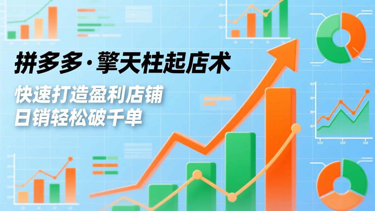 （17149期）拼多多·擎天柱起店术，爆流布局、利润起飞、不断流，快速打造盈利店铺，日销轻松破千单