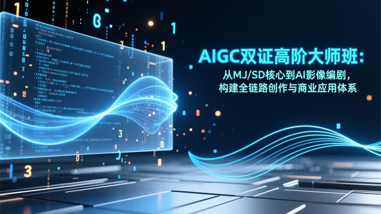 (17198期)AIGC双证高阶大师班:从MJ/SD核心到AI影像编剧,构建全链路创作与商业应用体系