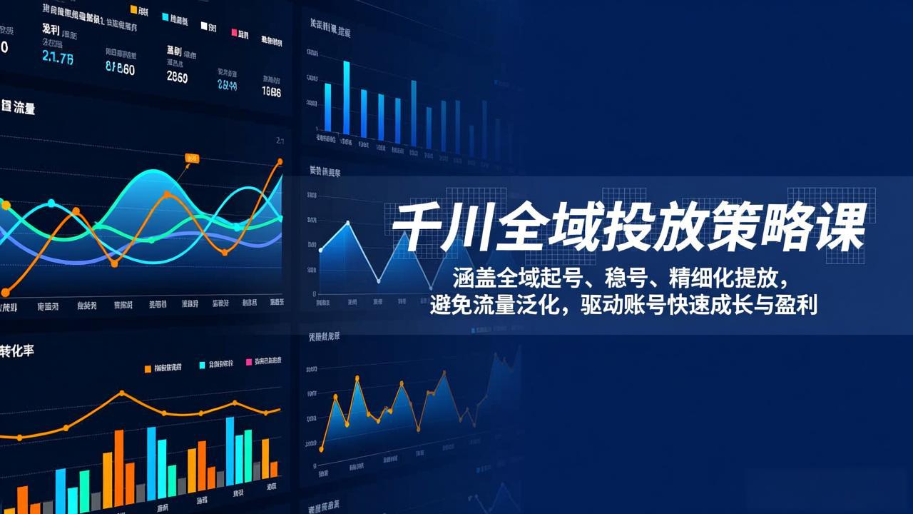 (17285期)千川全域投放策略课:涵盖全域起号、稳号、精细化投放,避免流量泛化,驱动账号快速成长与盈利