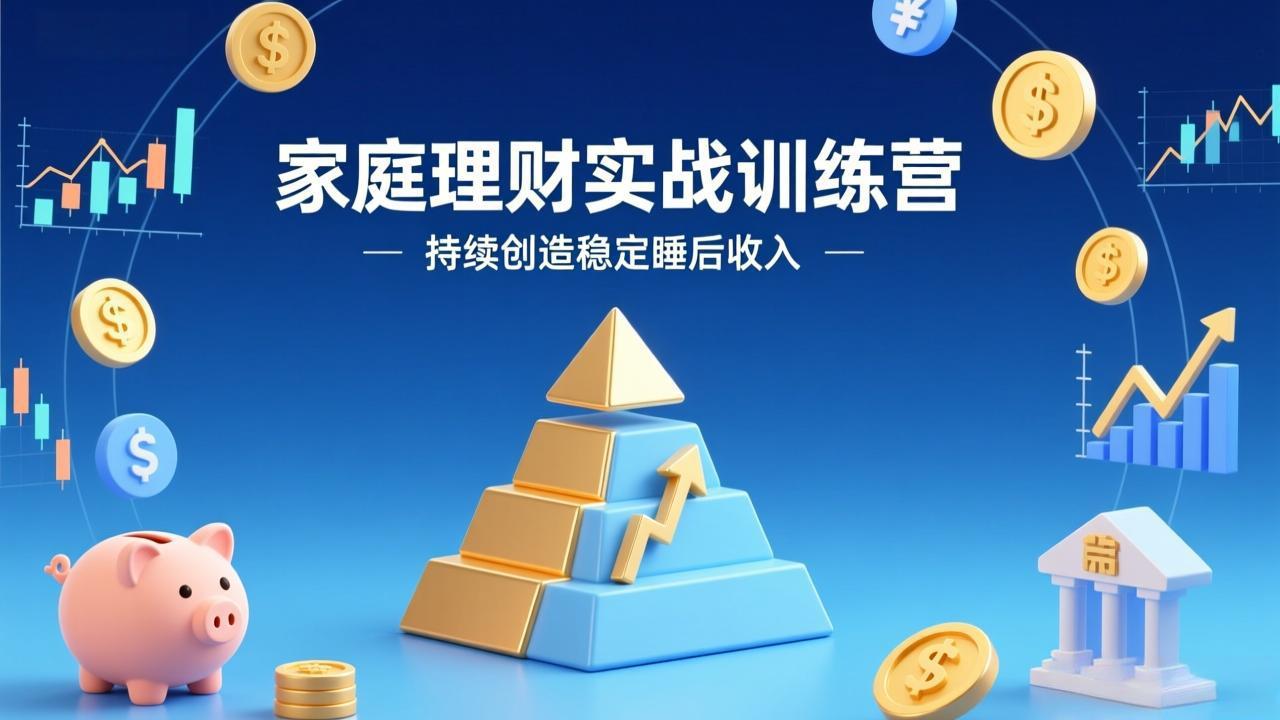 (17486期)家庭理财实战训练营:从0到1建体系,三阶进阶层层递进,助你持续创造稳定睡后收入