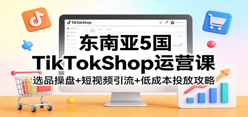 东南亚TikTokShop运营课:选品操盘+短视频引流+低成本投放攻略