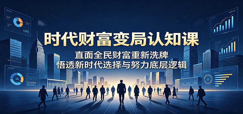 时代财富变局认知课:直面全民财富重新洗牌,悟透新时代选择与努力底层逻辑