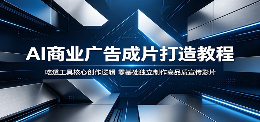 AI商业广告成片打造教程:吃透工具核心创作逻辑,零基础独立制作高品质宣传影片
