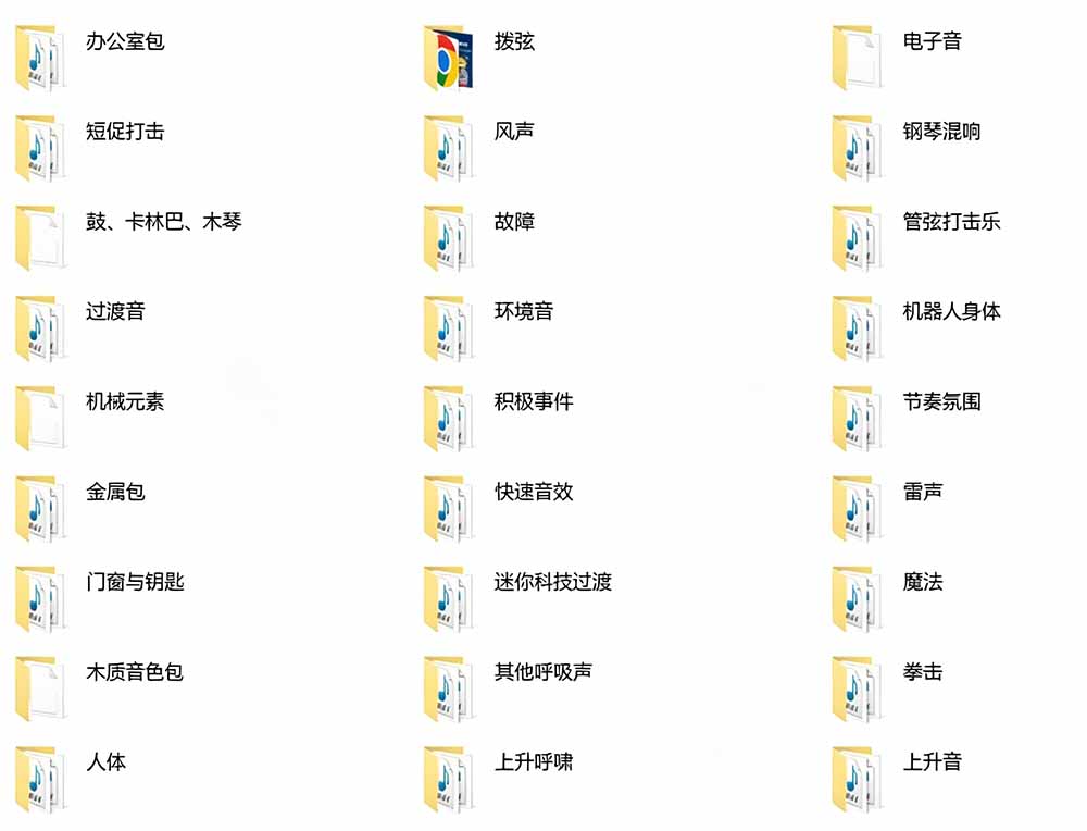 （18660期）宝藏音效合集包！60+多种音效分类，共计3900个，分类清晰，全中文分类，高品质剪辑音效素材包