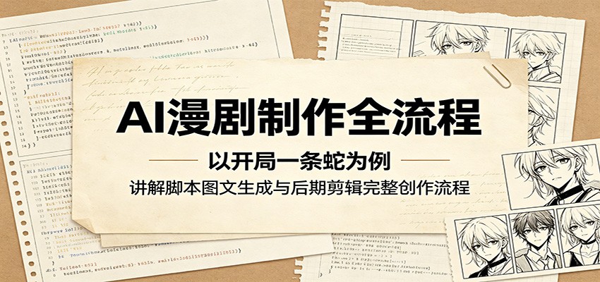 AI漫剧制作全流程:以开局一条蛇为例,讲解脚本图文生成与后期剪辑完整创作流程