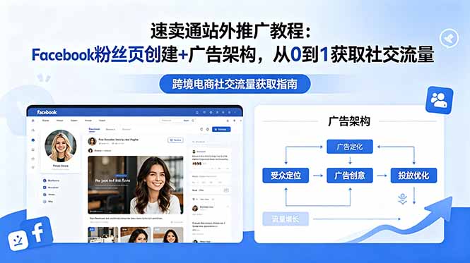 （18888期）速卖通站外推广教程：Facebook粉丝页创建+广告架构，从0到1获取社交流量