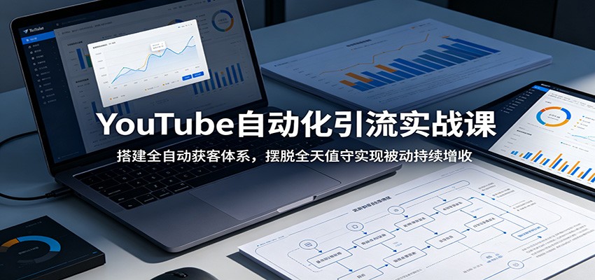 YouTube自动化引流实战课:搭建全自动获客体系,摆脱全天值守实现被动持续增收