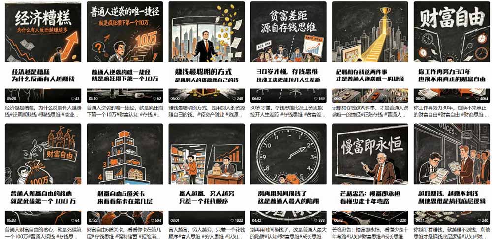 (19515期)AI书单财富书籍图文解读:手绘黑白风格×一键直出×几十条视频跑1000单×全流程拆解×新手可上手 (19515期)AI书单财富书籍图文解读:手绘黑白风格×一键直出×几十条视频跑1000单×全流程拆解×新手可上手