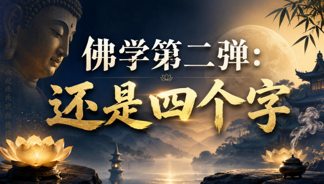 付费文章:佛学第二弹:还是四个字