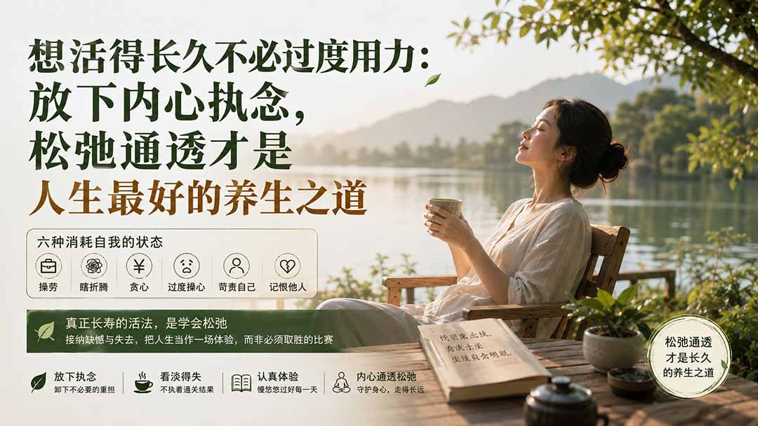 (20007期)付费文章:想活得长久不必过度用力:放下内心执念,松弛通透才是人生最好的养生之道