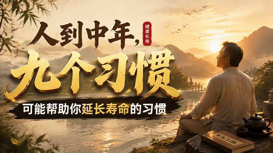（19707期）付费文章：人到中年，九个可能帮助你延长寿命的习惯