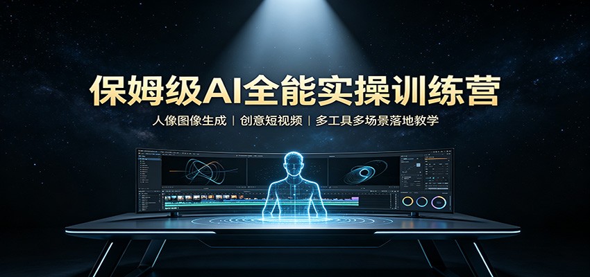 保姆级AI全能实操训练营:人像图像生成,创意短视频,多工具多场景落地教学
