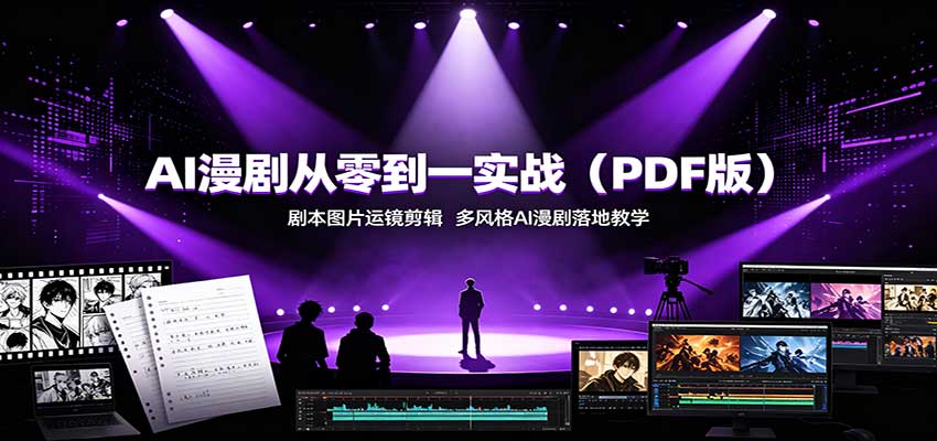 AI漫剧从零到一实战(PDF版):剧本图片运镜剪辑,多风格AI漫剧落地教学