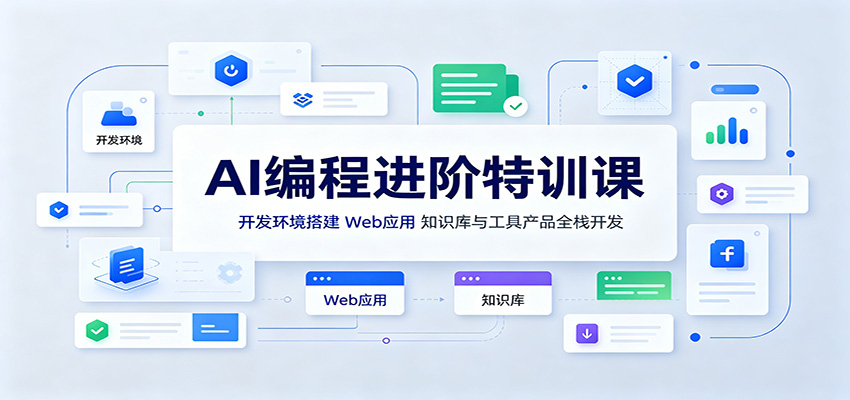 AI编程进阶特训课:开发环境搭建,Web应用、知识库与工具产品全栈开发