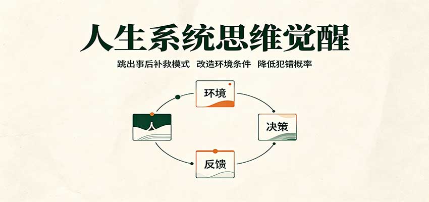 人生系统思维觉醒:跳出事后补救模式,改造环境条件,降低犯错概率