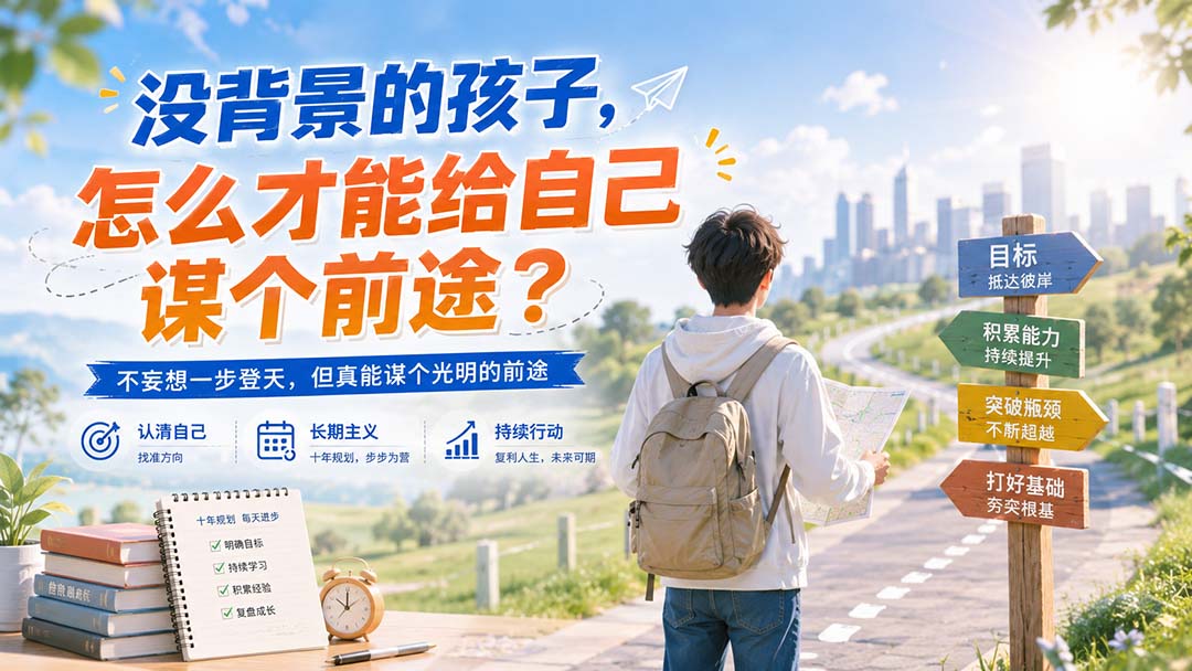 （20180期）付费文章：没背景的孩子，怎么才能给自己谋个前途？