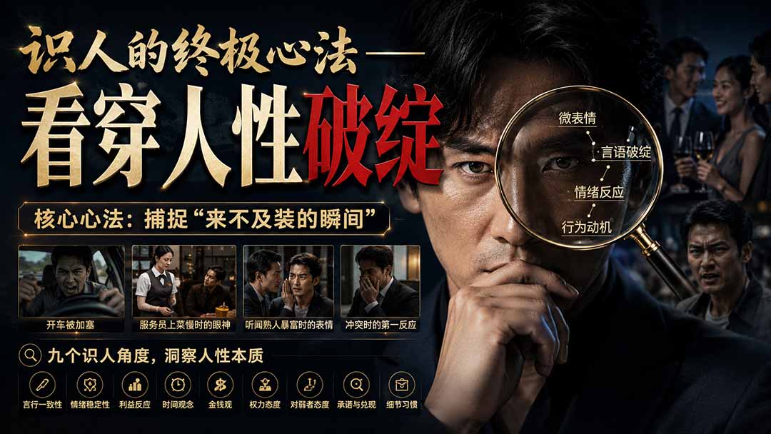 （20300期）付费文章：识人的终极心法——看穿人性破绽