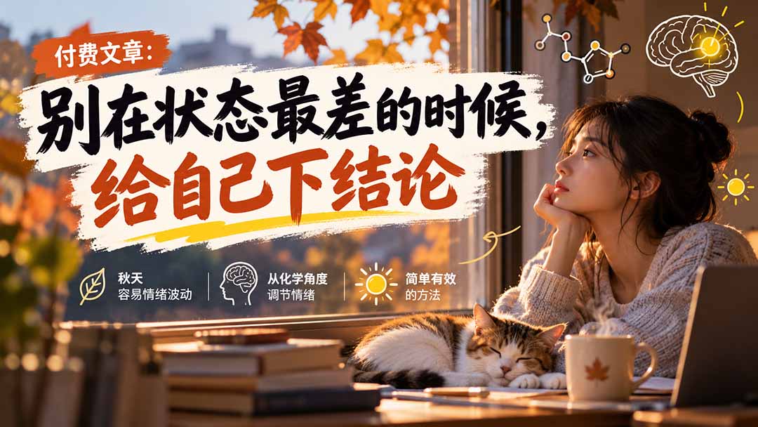 (20716期)【无水印】某付费文章:别在状态最差的时候,给自己下结论