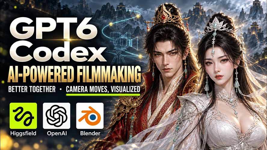 (20561期)GPT-6 Astra×Codex高智能制作视频!联手Higgsfield,运镜可视化实战