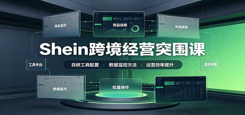 Shein跨境经营突围课:选品测品运营优化,自研工具赋能,破解单量与利润增长困境