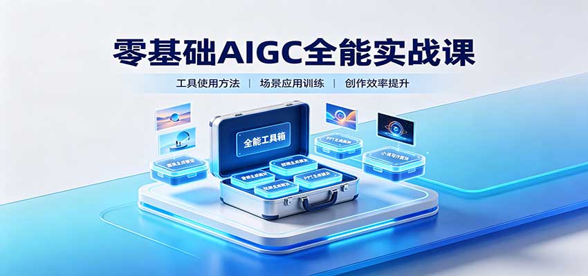 零基础AIGC全能实战课：覆盖绘画、影音、PPT、小说多场景AI创作