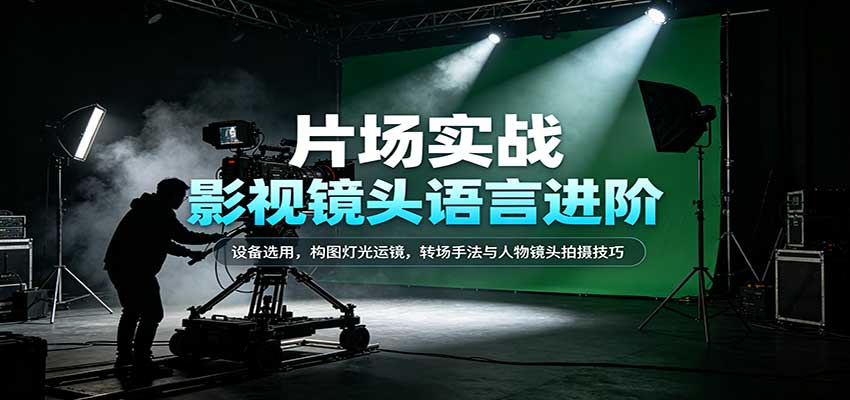 影视镜头语言进阶:设备选用,构图灯光运镜,转场手法与人物镜头拍摄技巧