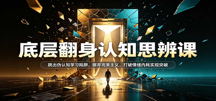 底层翻身认知思辨课:跳出伪认知学习陷阱,摒弃完美主义,打破情绪内耗实现突破