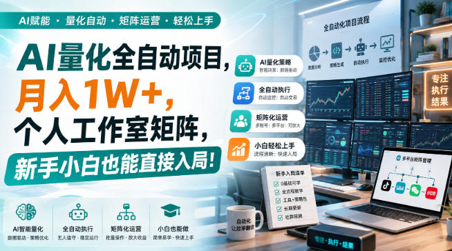 （20270期）AI黄金量化玩法，新手低成本入局的最佳跳板，月收益轻松万元！