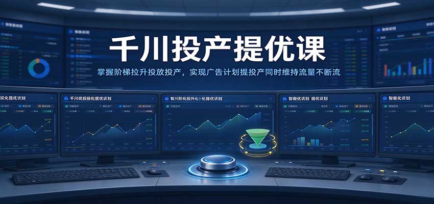 千川投产提优课:掌握阶梯拉升投放投产,实现广告计划提投产同时维持流量不断流