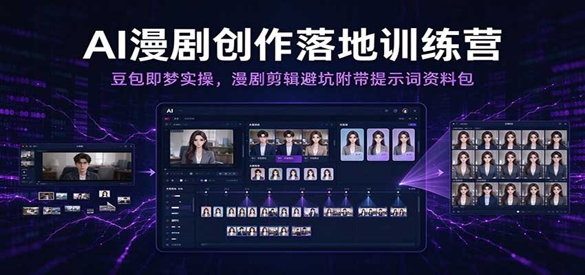 AI漫剧创作落地训练营:豆包即梦实操,漫剧剪辑避坑附带提示词资料包(更新)