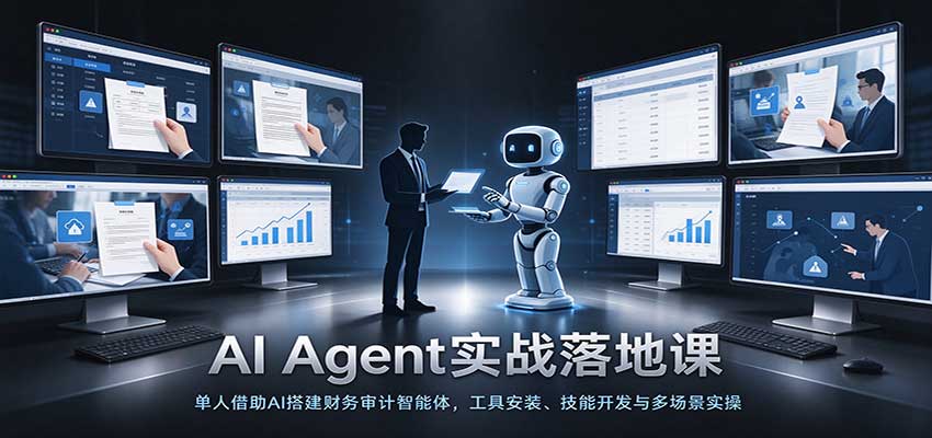 AI Agent实战落地课:单人借助AI搭建财务审计智能体,工具安装、技能开发与多场景实操