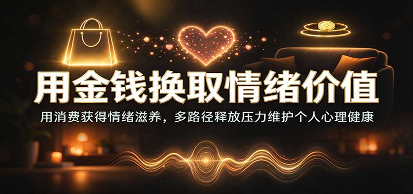 用金钱换取情绪价值:用消费获得情绪滋养,多路径释放压力维护个人心理健康