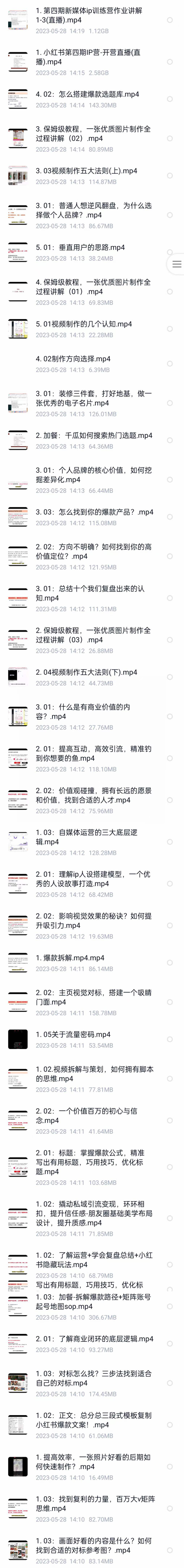 （7413期）自媒体-成长IP训练营【第4期】：带你从0到1跑通小红书-闭环（39节）